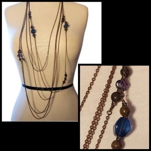 Coldwater Creek Beaded Cascade Chain Necklace